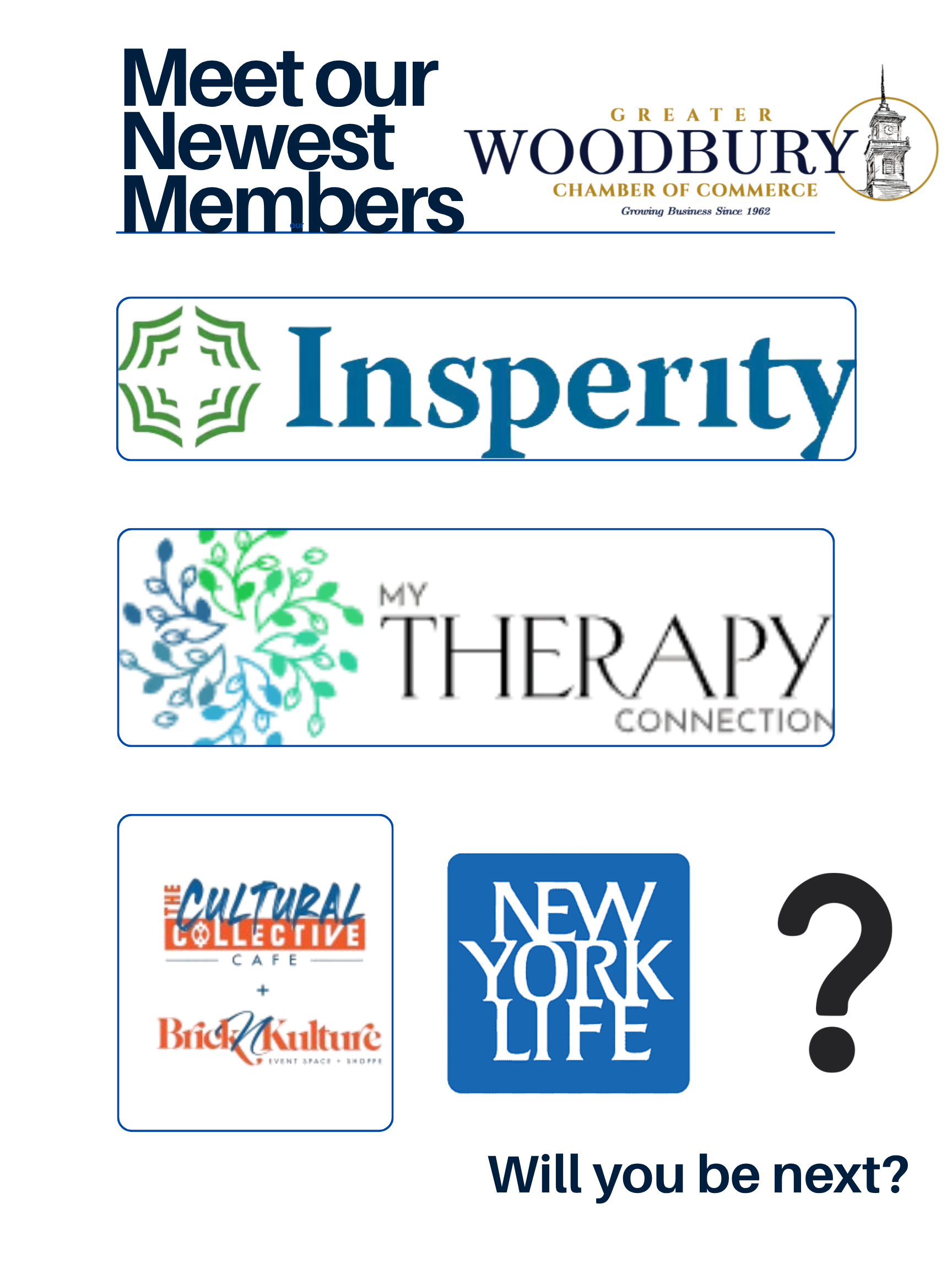 New Chamber members welcomed in the second quarter